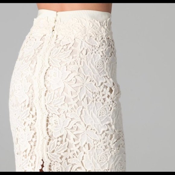 EUC Ellie Tahari Bennet Lace Skirt $398 Size 0 - Picture 3 of 14
